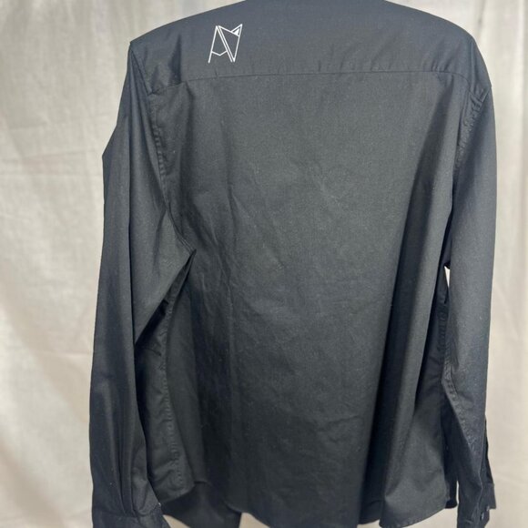 Androgynous Fox Swift Fox Long Sleeve Button Up Shirt in Black - Size XL - Picture 3 of 6